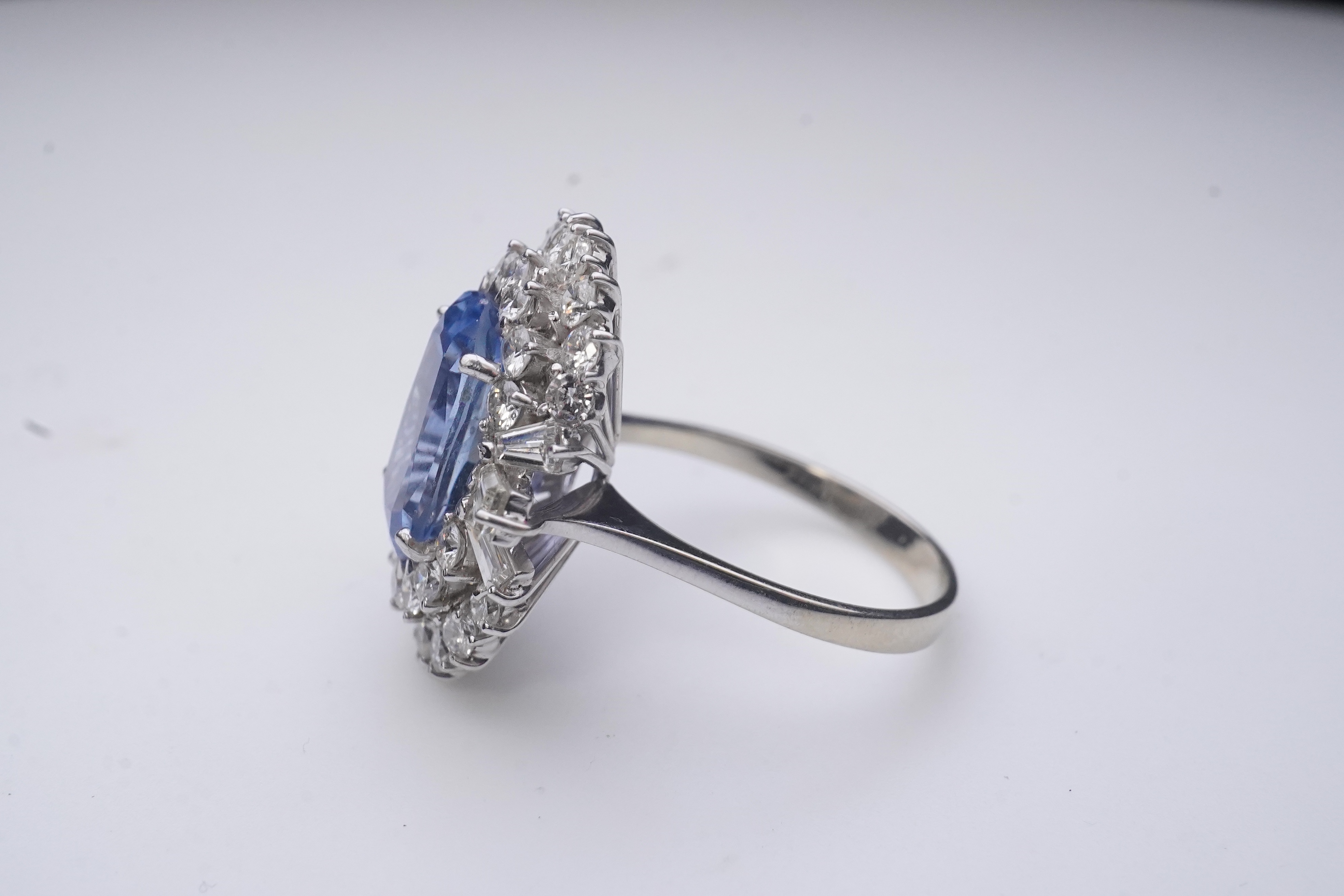 A sapphire and diamond ring